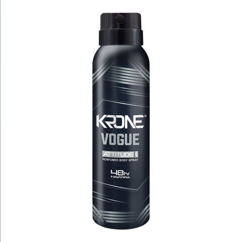 Krone Attitude Vogue 48Hr Freshness Perfumed Body Spray, For Men, 150ml