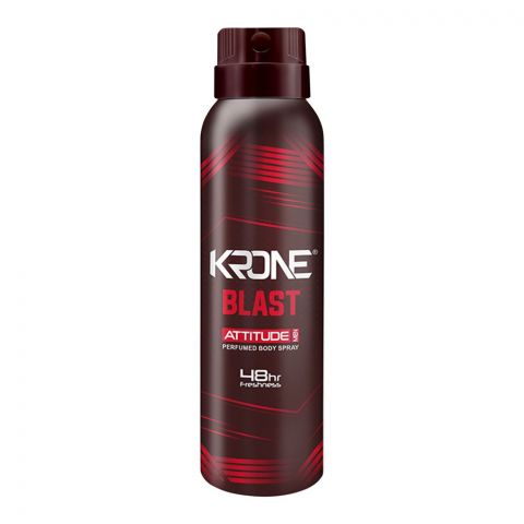 Krone Attitude Blast 48Hr Freshness Perfumed Body Spray, For Men, 150ml