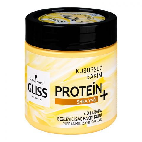 Schwarzkopf Gliss 4-in-1 Hair Mask With Protein And Shea Butter, Helps With Damaged & Weakened Hair, 400ml