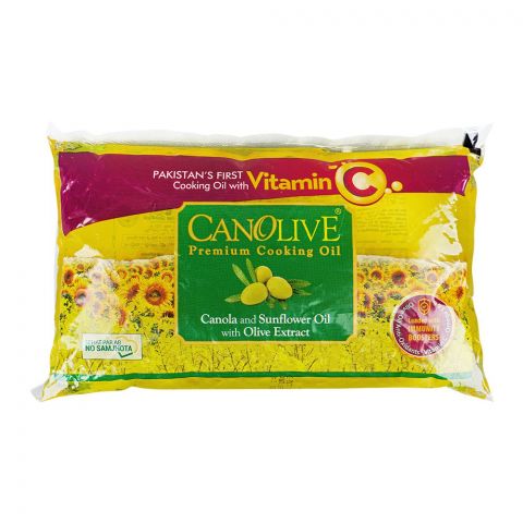 Canolive Premium Cooking Oil, 1 Liter Pouch