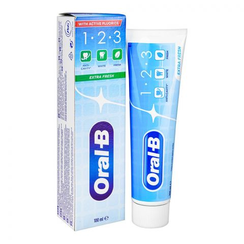 Oral-B 123 Extra Fresh With Active Flouride Toothpaste, 100ml