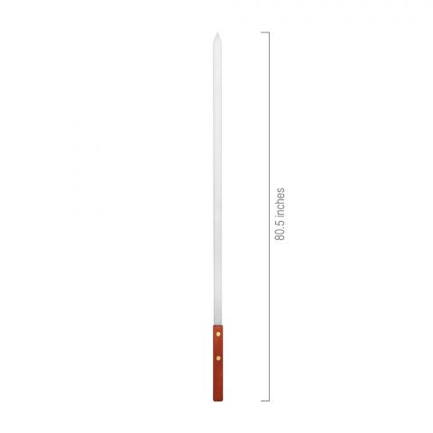 Stainless Steel BBQ/Barbecue Flat Skewers, 80.5 Inches BBQ Sticks, Ideal For Seekh Kebab, BBQ, Tikka Boti, 1-Pack