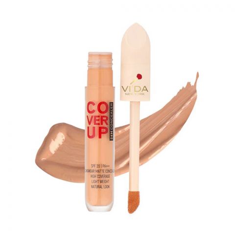 Vi'da New York Cover Up Concealer & Corrector, High Coverage, Lightweight, SPF 20, PA+++, 26 Deep