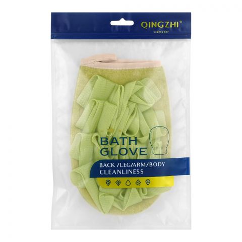 Qingzhi Loofah Bath Glove, Green, 1-Piece, 34539-4