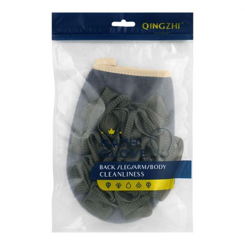 Qingzhi Loofah Bath Glove, Grey, 1-Piece, 34539-4