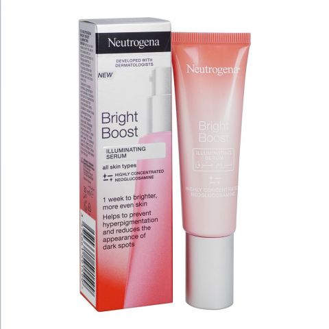 Neutrogena Bright Boost Neoglucosamine Illuminating Serum, For All Skin Types, Reduce Hyperpigmentation & Dark Spots, 30ml