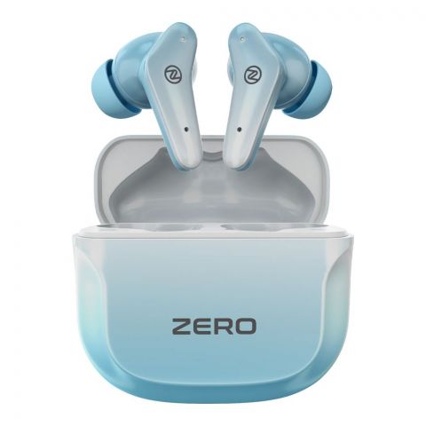 Zero Quantum Z Buds True Wireless Earbuds, Upto 70 Hours Play Time, 600mAh Box Battery, 40mAh Earbuds Battery, Glacier Blue
