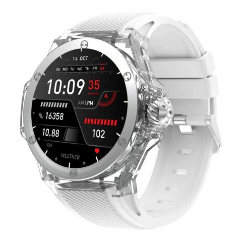 Yolo A.P 1.46" HD Screen Designer Smart Watch, Water Proof, 2 Pin Magnetic Charging, 300mAh Battery, Silver