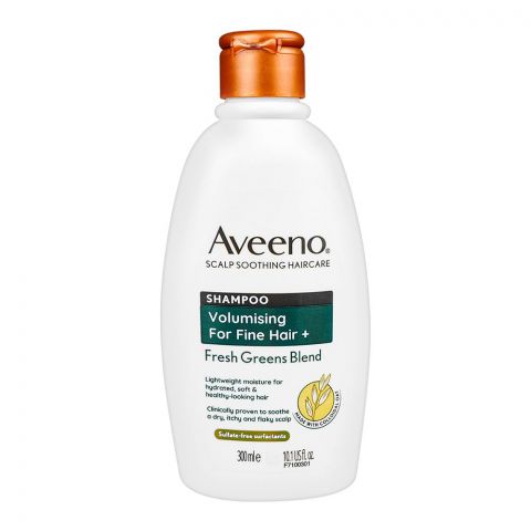 Aveeno Fresh Greens Blend Volumizing Shampoo, For Fine Hair, 300ml