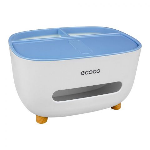 Inaaya Ecoco 3-in-1 Tissue Box, Phone Stand & Organizer, Sea Blue, 100687