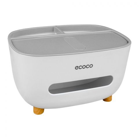 Ecoco 3-in-1 Tissue Box, Phone Stand & Organizer, White, 100687