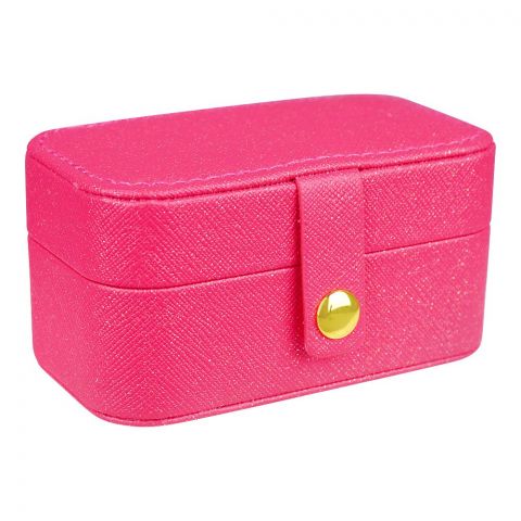Inaaya Mini Jewelry Storage Organizer Box For Rings, Earrings & Necklaces, Pink Mature, 101017