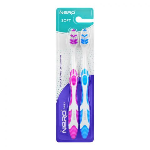 Nero Daily Soft Toothbrush, Twin Pack, K-407