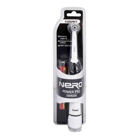 Nero Power Pro Charcoal Battery Powered Electric Toothbrush, SB-206