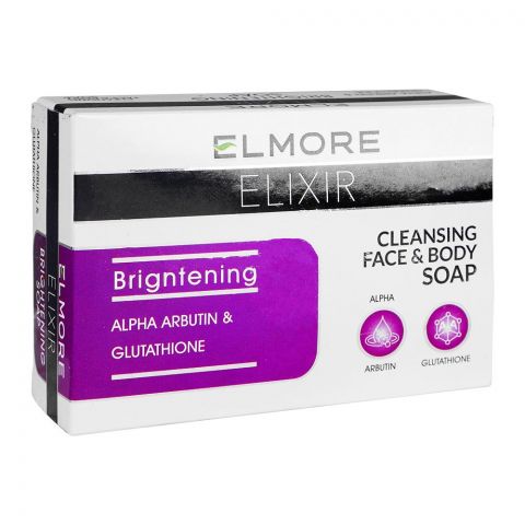 Elmore Elixir Brightening Soap With Alpha Arbutin & Glutathione, 100g