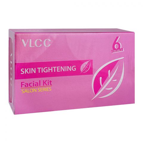 VLCC Salon Series Skin Tightening Facial Kit, Cleanser & Toner+Scrub+Gel+Cream+Pack+Moisturiser, 6-Pack, 300g+100ml