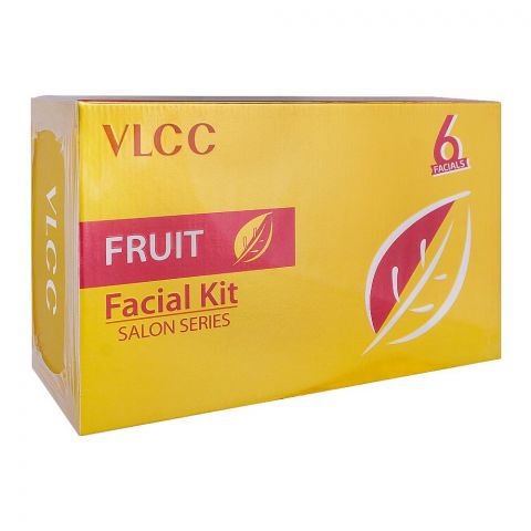 VLCC Salon Series Fruit Facial Facial Kit, Cleanser & Toner+Scrub+Gel+Cream+Pack+Moisturiser, 6-Pack, 300g+100ml
