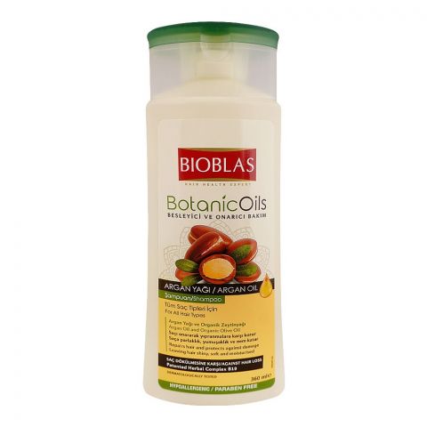 Bioblas Botanic Oils Nourishing And Repairing Care Shampoo, Repaor Damaged Hair, Paraben Free, For All Hair Types, 360ml