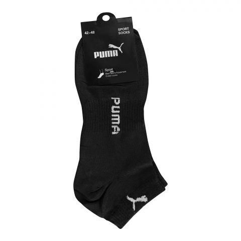 Puma Sports Cotton Ankle Socks, Black