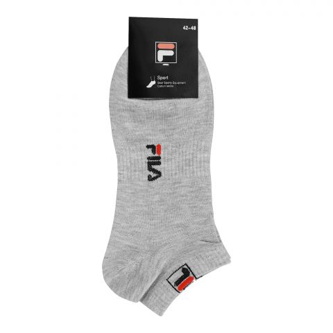 Fila Sports Cotton Ankle Socks, Light Grey