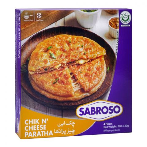 Sabroso Chik N Cheese Paratha, 4-Pieces, 560g