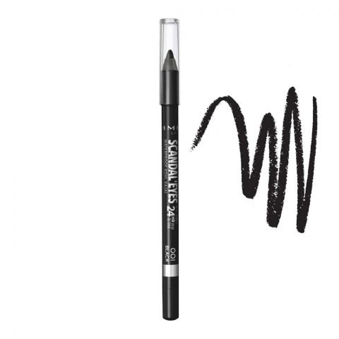 Rimmel Scandaleyes Waterproof Kohl Kajal, 24 Hours Lasting, 001, Black, 2-Pieces Value Pack