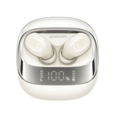 Joyroom Jdots True Wireless Digital Display Earbuds, 42 Hours Playtime, White, JR-DB2