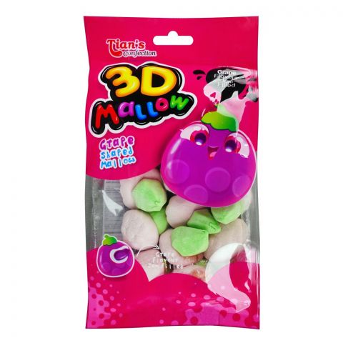 Tian's Confection 3D Grape Shaped Mallow, 100g