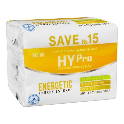 Hypro Energetic Anti-Bacterial Yellow Soap, 3x120g