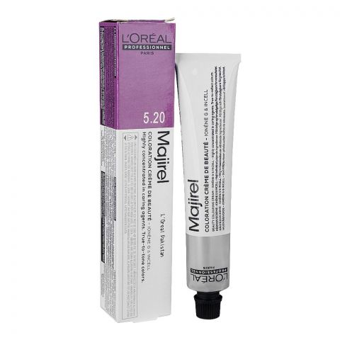 L'Oreal Professionnel Majirel Hair Coloring Cream, 5.20 Light Extra Burgundy Brown