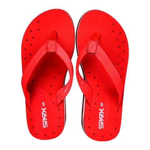 Bata Women's Rubber Flip Flops Slippers, Red, 6775402