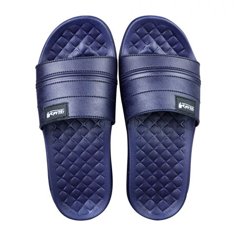 Bata Men's Rubber Sliders Slippers, Blue, 8779597