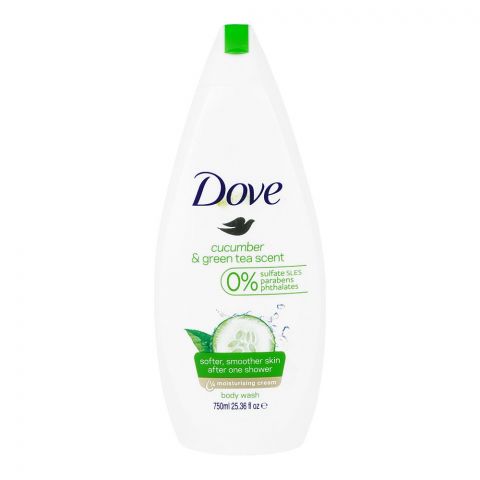 Dove Cucumber & Green Tea Scent Body Wash, 0% Sulfate SLES & Parabens, 750ml