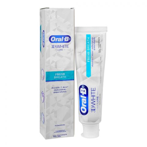 Oral-B 3D White Luxe Fresh Breath Toothpaste, 160g