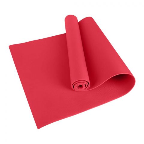 Eco Friendly Foldable Yoga Mat, EVA 4mm, For Floor, Pilates, Home Gym, Red