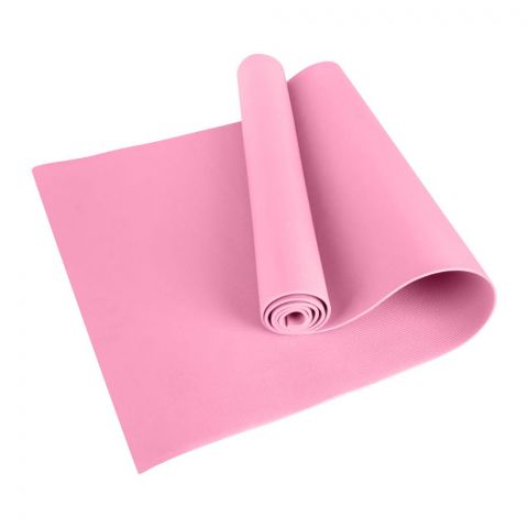 Eco Friendly Foldable Yoga Mat, EVA 4mm, For Floor, Pilates, Home Gym, Pink