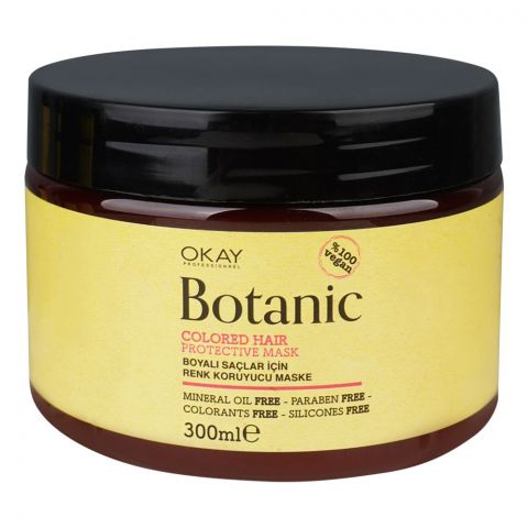 Okay Professionel Botanic Colored Hair Protective Mask, Vegan, Paraben Free, 300ml