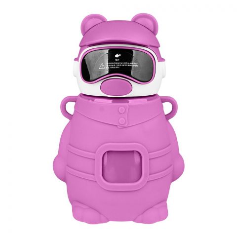 Bear Metal Water Bottle, Purple, 480ml, (6281) 0000976