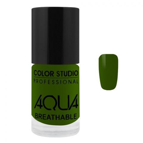 Color Studio Aqua Breathable Nail Polish, Jungle Green, 6ml