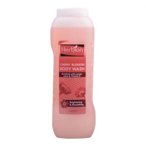 Herbion Naturals Brightening & Nourishing Cherry Blossom Body Wash, Paraben Free, 400ml