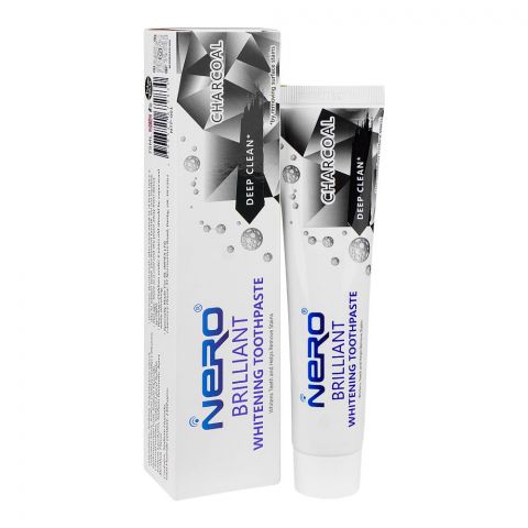 Nero Deep Clean Charcoal Brilliant Whitening Toothpaste, 75ml