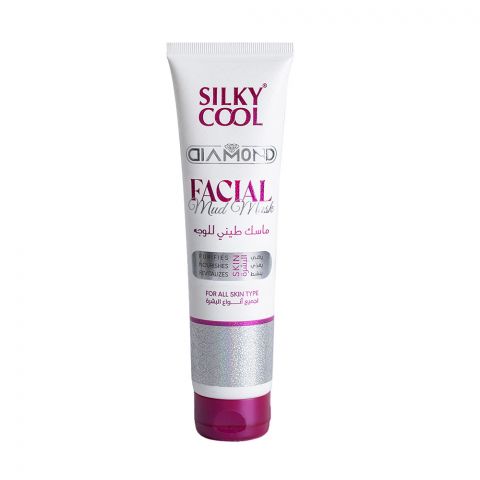 Silky Cool Diamond Facial Mud Mask, For All Skin Types, 140ml