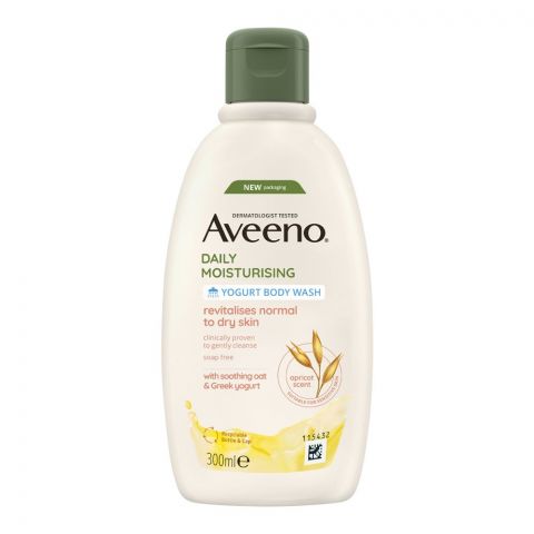 Aveeno Daily Moisturizing Vanilla Scent Yogurt Body Wash, 300ml