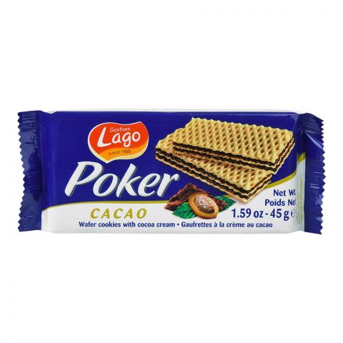 Lago Poker Cocoa Cream Wafers, 45g