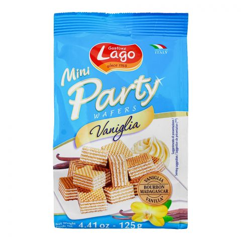 Lago Mini Party Vanilla Cream Wafers, 125g