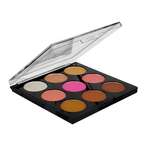 Rivaj UK Fantasy 3 In 1 Highlighter Blusher & Contour Palette, Long-Lasting, 02