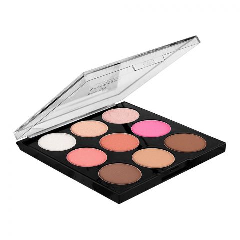 Rivaj UK Fantasy 3 In 1 Highlighter Blusher & Contour Palette, Long-Lasting, 03