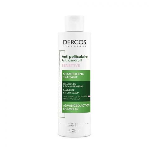 Vichy Dercos Anti-Dandruff Shampoo Sensitive, Paraben and Sulphate-Free, 200ml