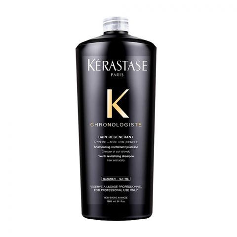 Kerastase Chronologiste Bain Regenerant Shampoo, Revitalizing Shampoo For Hair And Scalp, 1000ml