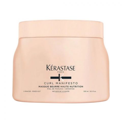 Kerastase Curl Manifesto Masque Beurre Haute Nutrition Hair Mask, For Very Curly & Coily Hair, 500ml